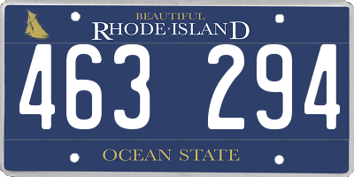 RI license plate 463294