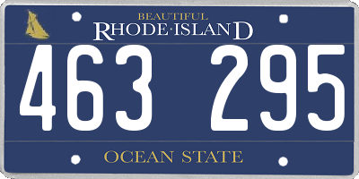 RI license plate 463295