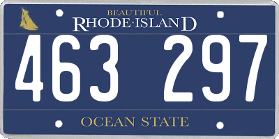 RI license plate 463297