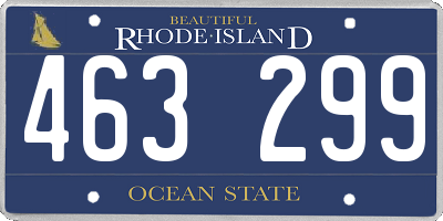 RI license plate 463299