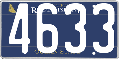 RI license plate 4633
