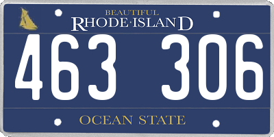 RI license plate 463306