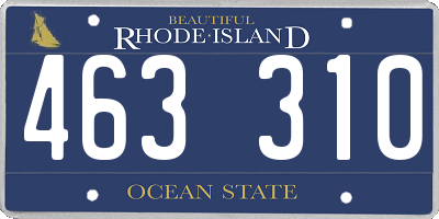 RI license plate 463310