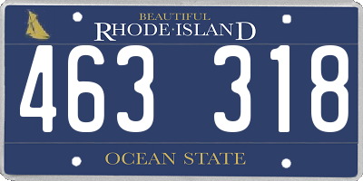 RI license plate 463318