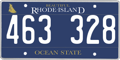RI license plate 463328