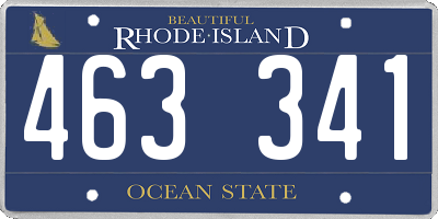 RI license plate 463341