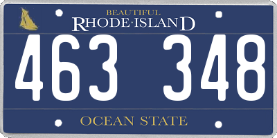 RI license plate 463348