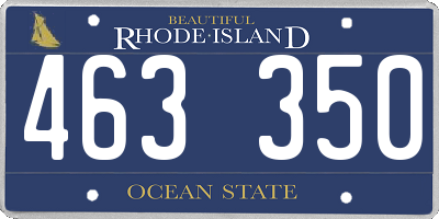 RI license plate 463350