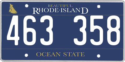 RI license plate 463358