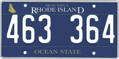 RI license plate 463364