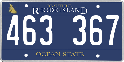 RI license plate 463367
