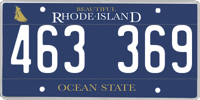 RI license plate 463369