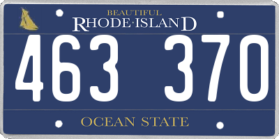 RI license plate 463370
