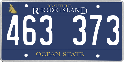 RI license plate 463373