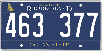 RI license plate 463377