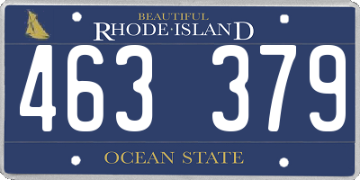RI license plate 463379