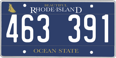 RI license plate 463391