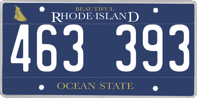 RI license plate 463393