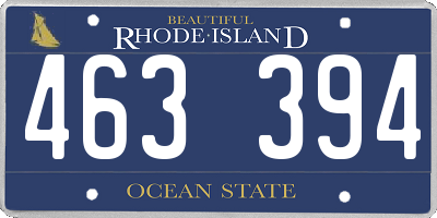 RI license plate 463394