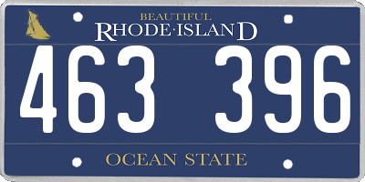 RI license plate 463396