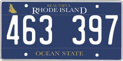 RI license plate 463397