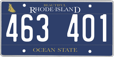 RI license plate 463401