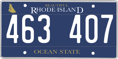 RI license plate 463407