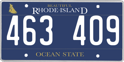 RI license plate 463409