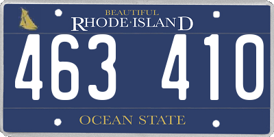 RI license plate 463410