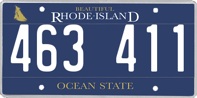 RI license plate 463411