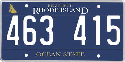 RI license plate 463415