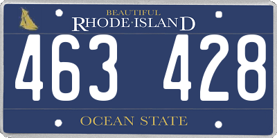 RI license plate 463428