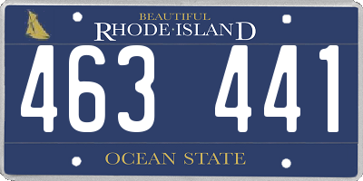 RI license plate 463441
