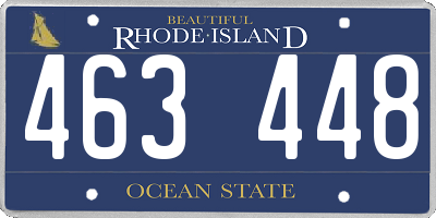 RI license plate 463448
