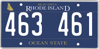RI license plate 463461