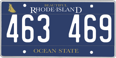 RI license plate 463469