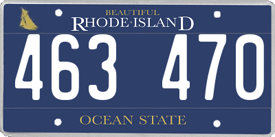 RI license plate 463470