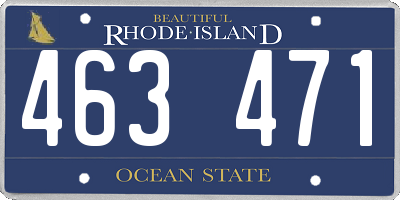 RI license plate 463471