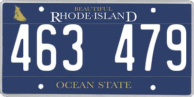 RI license plate 463479