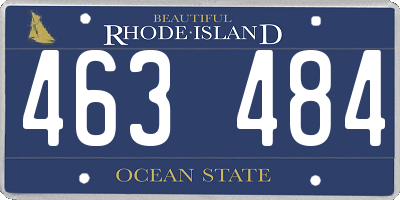 RI license plate 463484