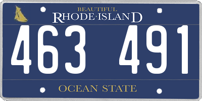 RI license plate 463491