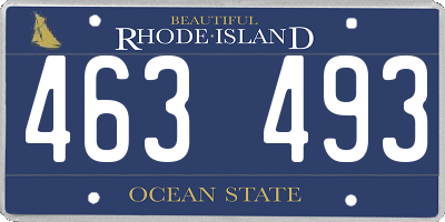 RI license plate 463493