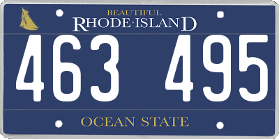 RI license plate 463495