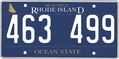 RI license plate 463499