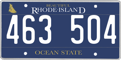 RI license plate 463504