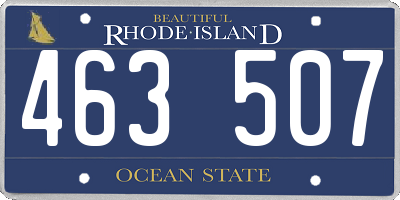 RI license plate 463507