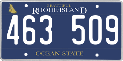 RI license plate 463509