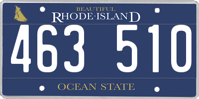 RI license plate 463510