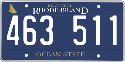 RI license plate 463511