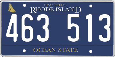 RI license plate 463513